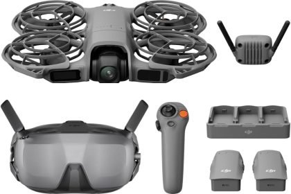 Bundle Motion Fly More DJI Neo 2 avec RC Motion 3 et Goggles N3, transmission stable avec émetteur-récepteur numérique, drone 4K pour débutants, vol FPV, 3 batteries