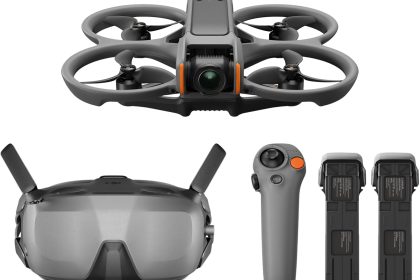 Bundle Fly Smart DJI Avata 2 (trois batteries), drone FPV avec caméra 4K, expérience immersive, protection d’hélice intégrée, FOV de 155°, drone caméra avec Goggles N3 et RC Motion 3