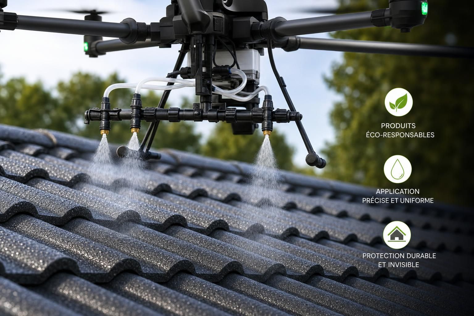 Les bienfaits du nettoyage de toiture par drone : efficacité et innovation au service de votre toit - Meilleurs Drones découvrez comment le nettoyage de toiture par drone allie efficacité et innovation pour protéger et prolonger la durée de vie de votre toit en toute sécurité.