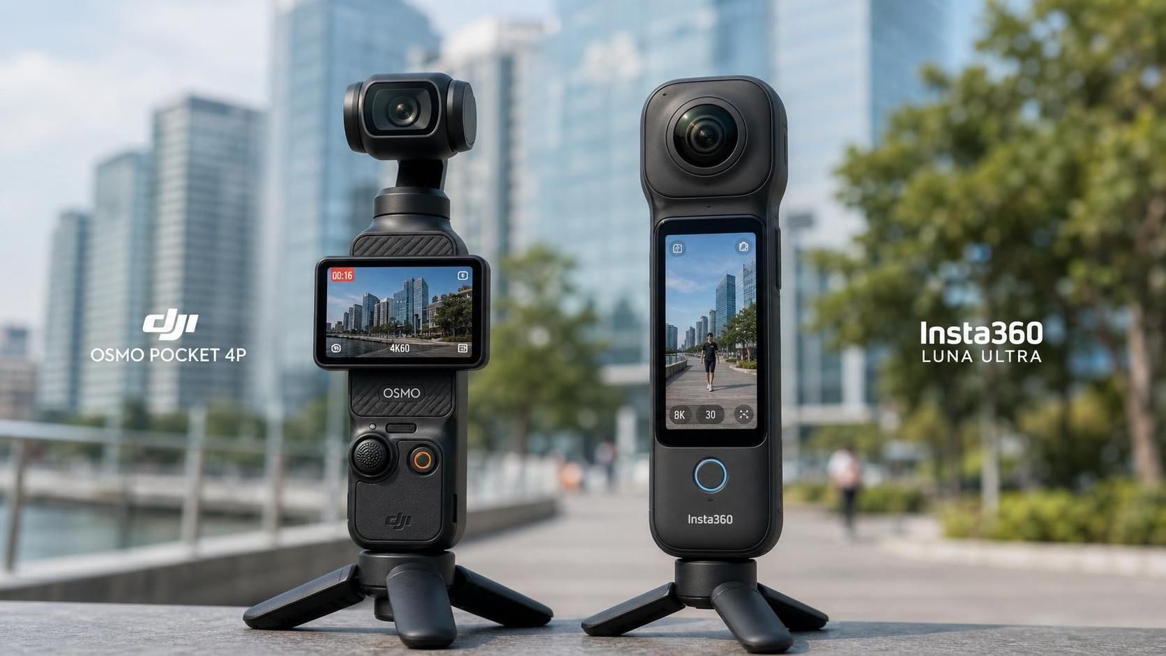 comparez le dji osmo pocket 4p et l'insta360 luna ultra pour découvrir quel appareil offre les meilleures prises de vue exceptionnelles. guide complet pour choisir la caméra idéale.